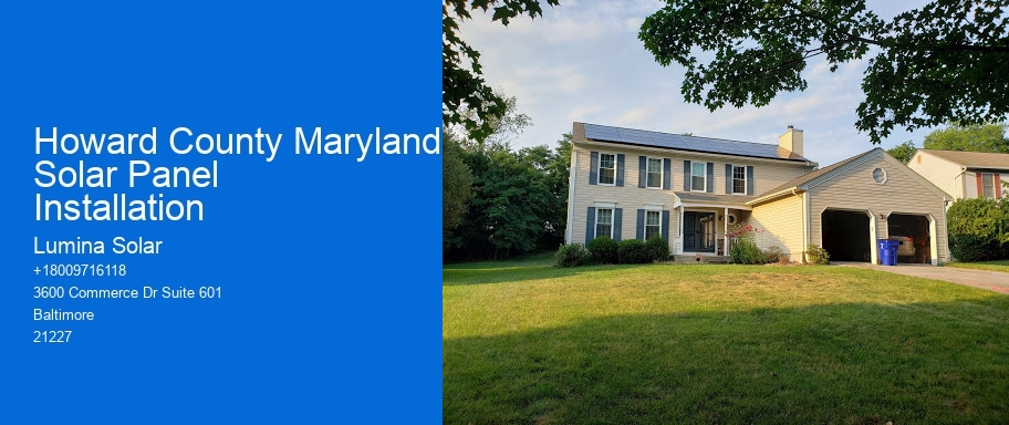 Howard County Maryland Solar Panel Installation